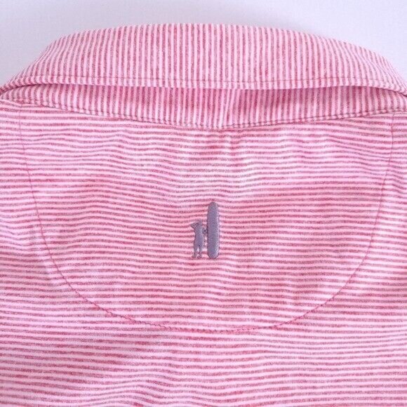 Johnnie-O Pink Stripe Performance Golf Polo Shirt XL - Picture 9 of 9